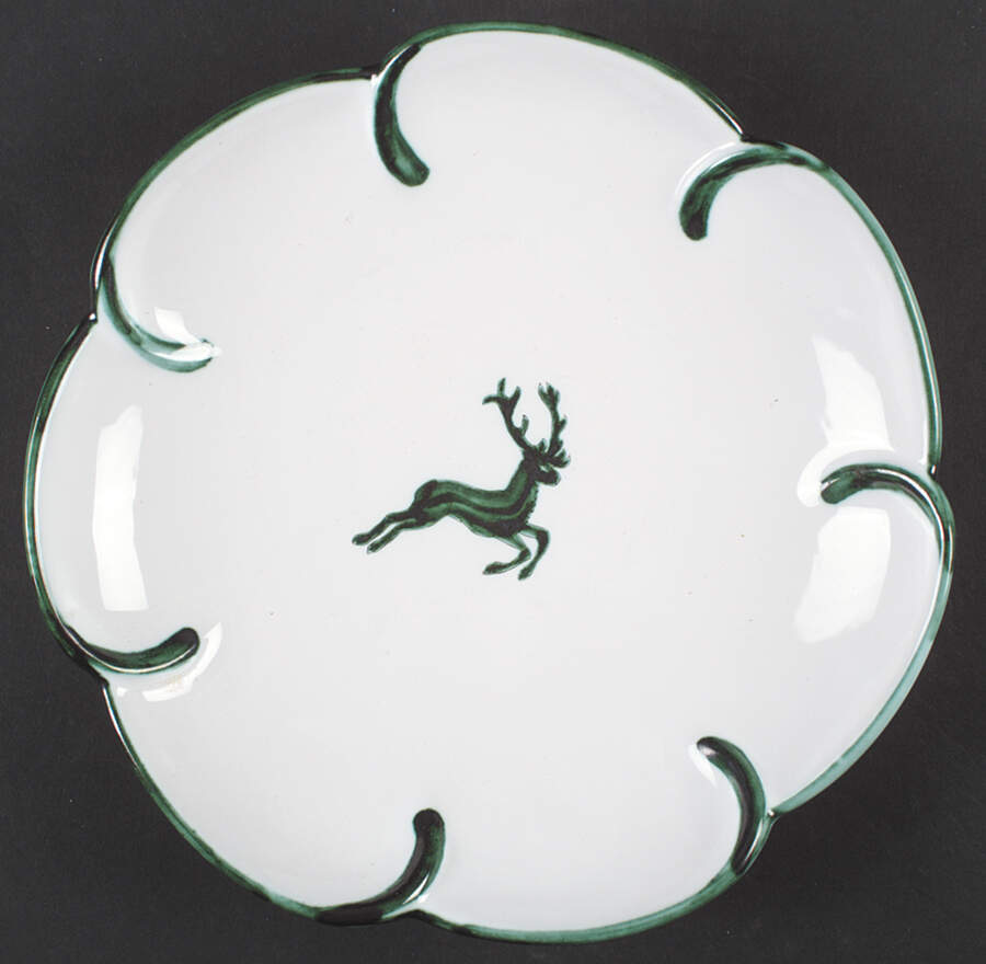 Wild Stag Accessories Green 10" Shell Shaped Dish by Gmundner Austria-1