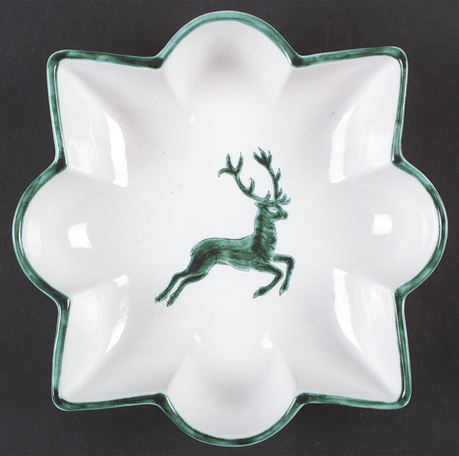 Wild Stag Accessories Green Star Shaped Bowl by Gmundner Austria-1
