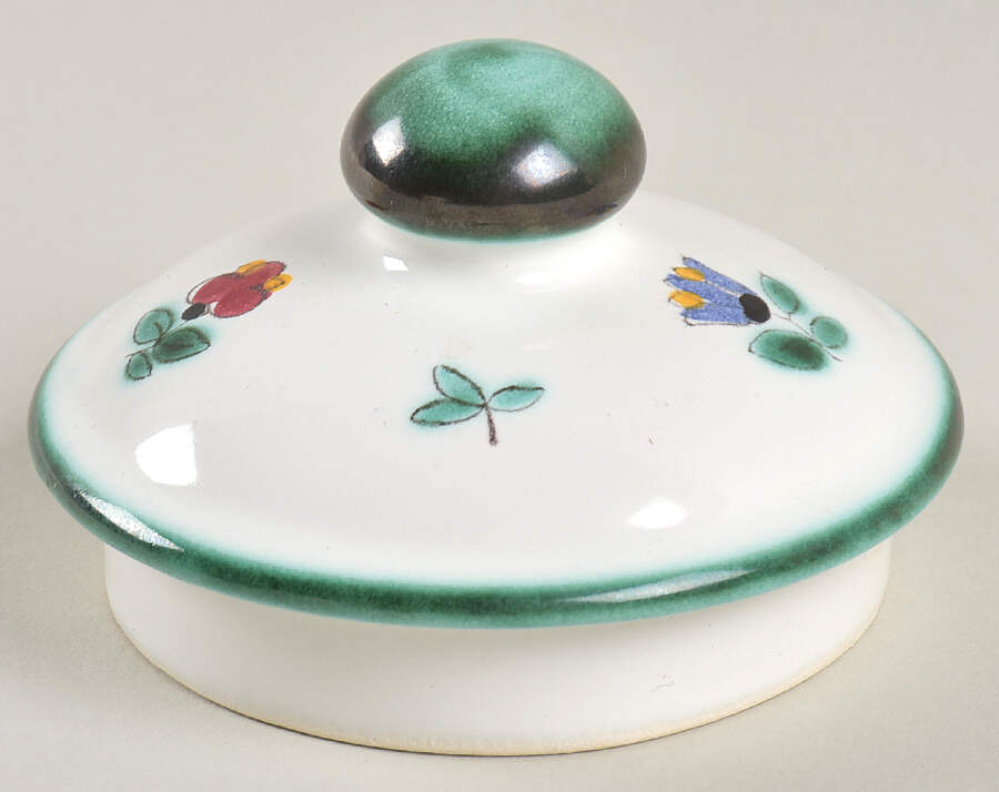 Scattered Blooms Accessories Green Lid for Sugar Bowl by Gmundner Austria-1