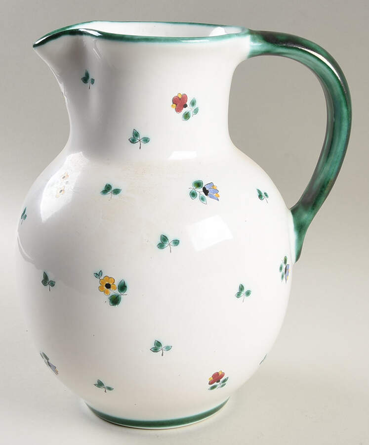 Scattered Blooms Accessories Green 110 Oz Pitcher by Gmundner Austria-1