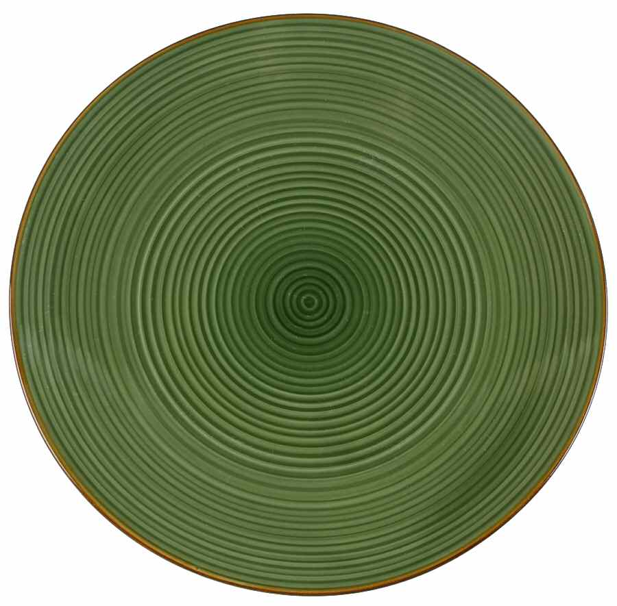 Bistro Bella Green Dinner Plate by Gibson Designs-1