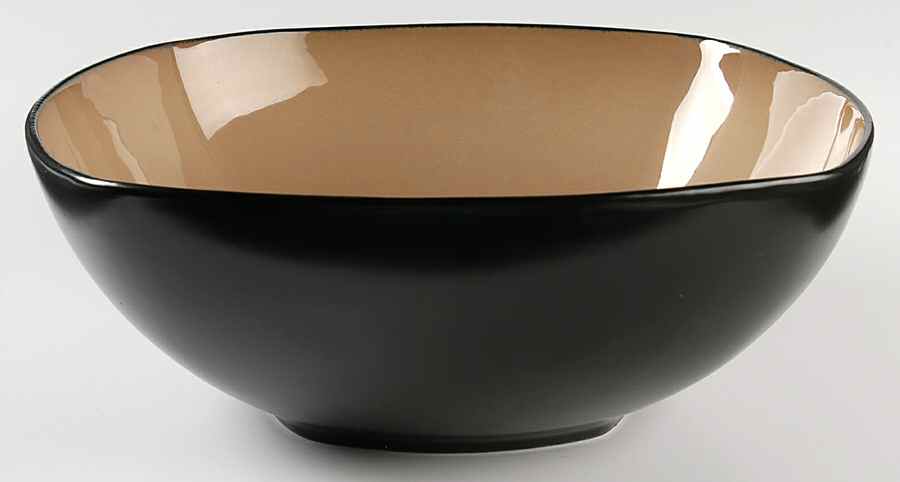 Soho Lounge Taupe 12" Square Vegetable Bowl by Gibson Designs-1