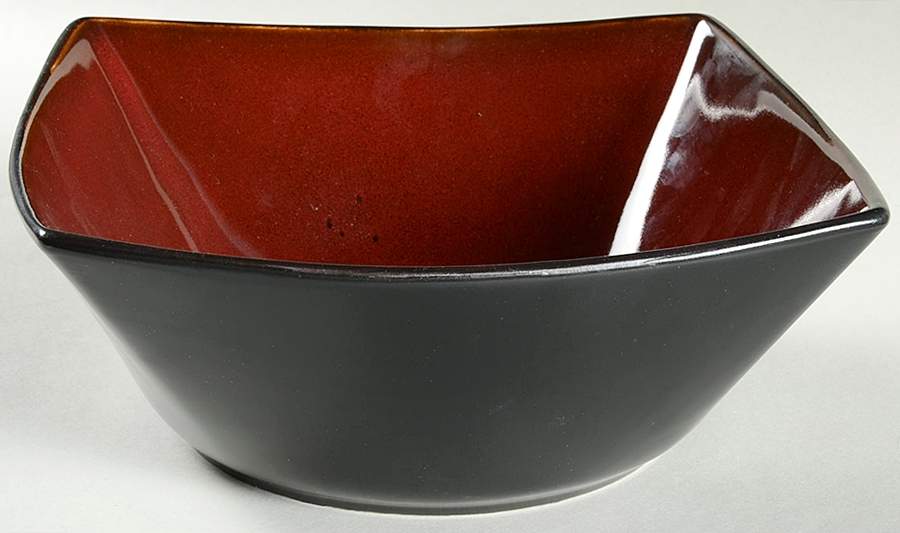 Soho Lounge Red Medium Square Serving Bowl by Gibson Designs-1