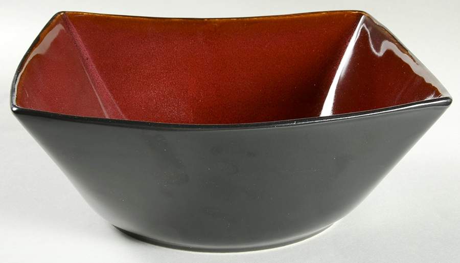 Soho Lounge Red Large Square Serving Bowl by Gibson Designs-1