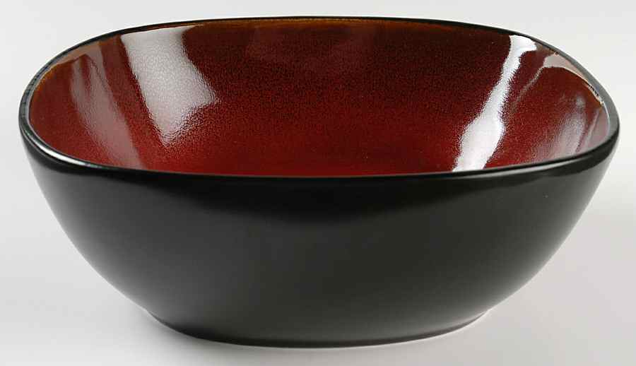Soho Lounge Red 9" Square Vegetable Bowl by Gibson Designs-1