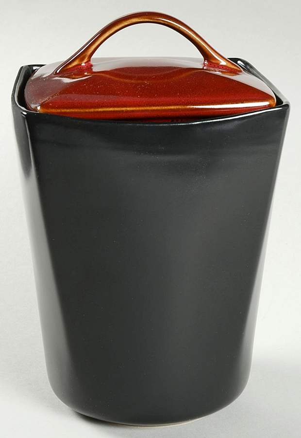 Soho Lounge Red Small Canister & Lid by Gibson Designs-1