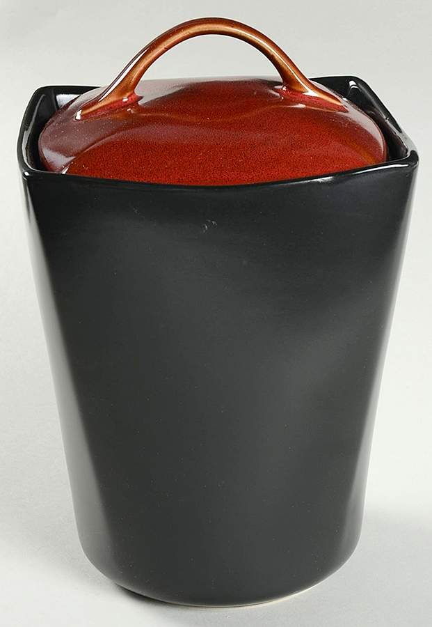 Soho Lounge Red Medium Canister & Lid by Gibson Designs-1