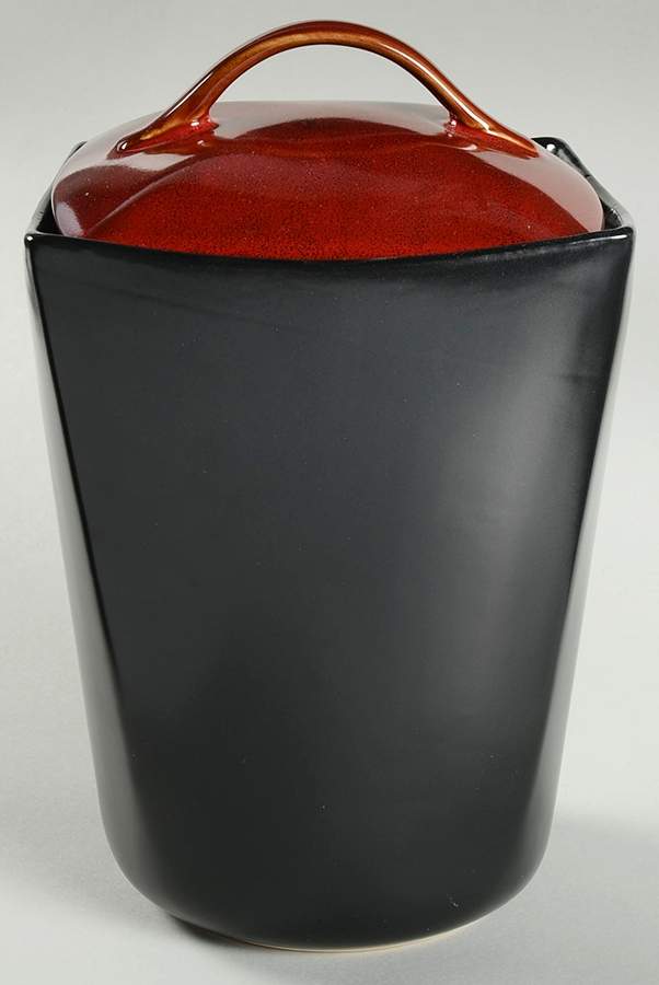 Soho Lounge Red Large Canister & Lid by Gibson Designs-1