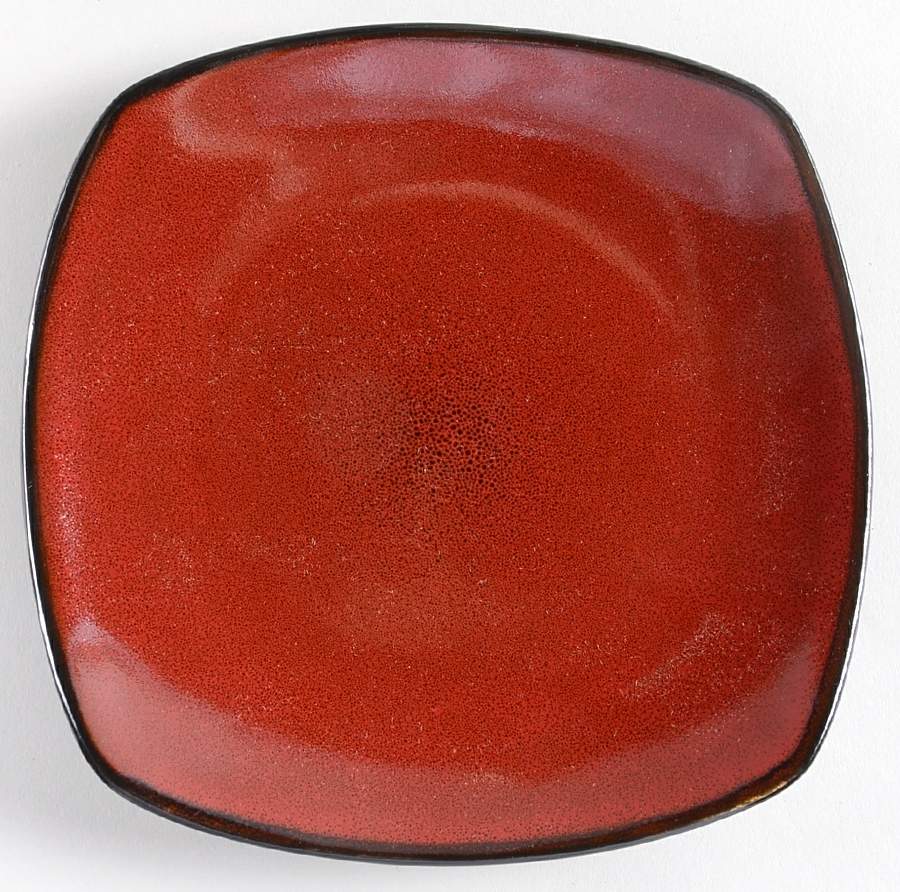 Soho Lounge Red Appetizer Plate by Gibson Designs-1