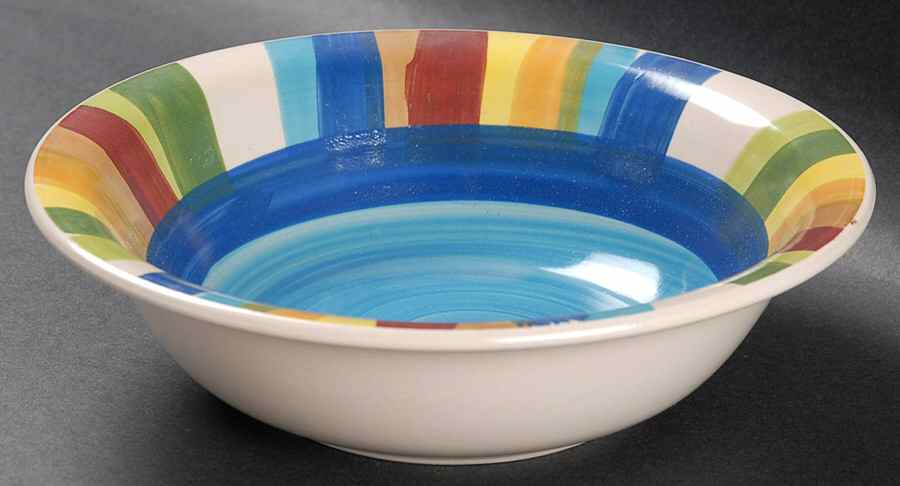 Carmelita Stripes Soup/Cereal Bowl by Gibson Designs-1