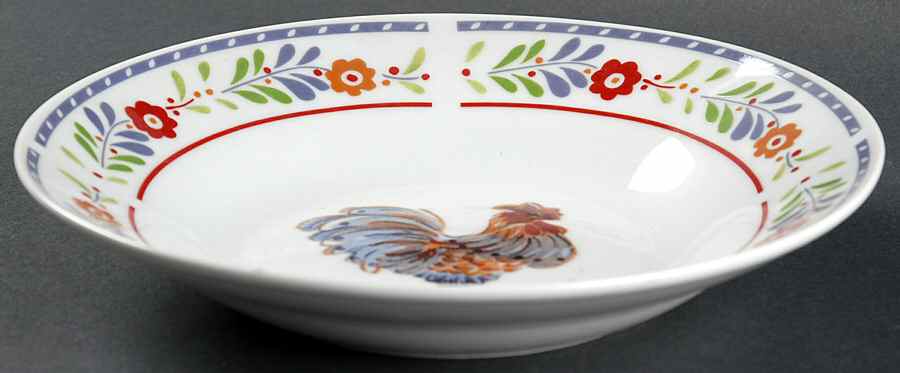 Floral Rooster Soup/Cereal Bowl by Gibson Designs-1