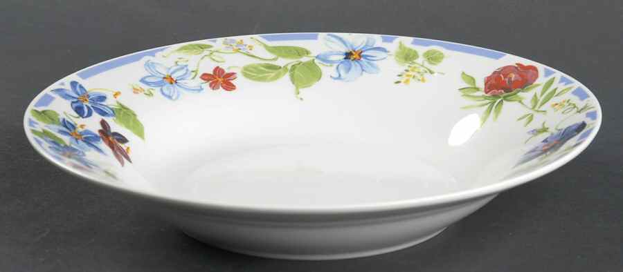 Iris Bloom Soup/Cereal Bowl by Gibson Designs-1