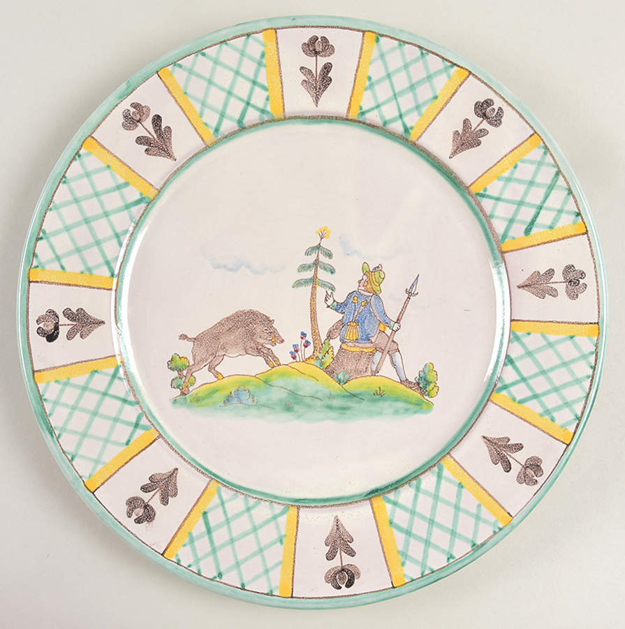 Hunter's Delight (Rim, Smooth) Large Dinner Plate by Gmundner Austria-1