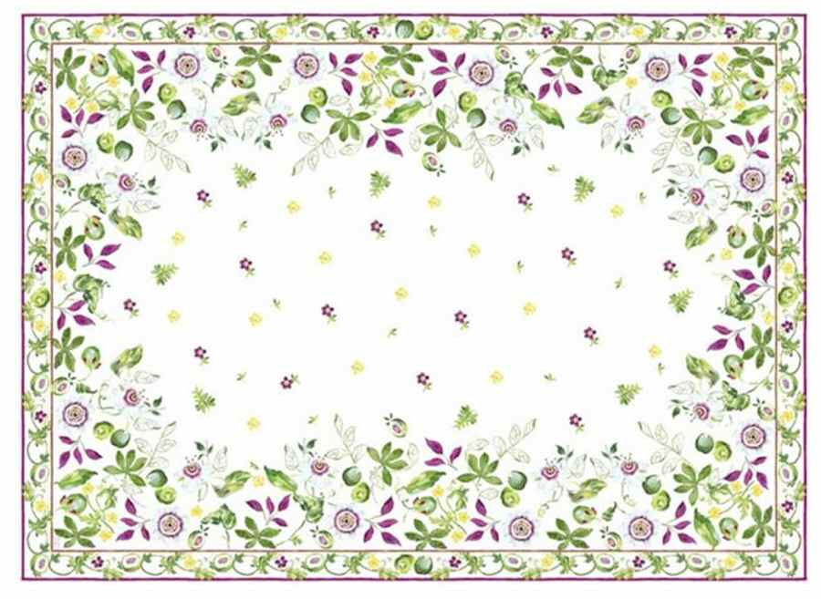 Passiflore 67" x 90" Rectangular Tablecloth by Faiencerie De Gien-1