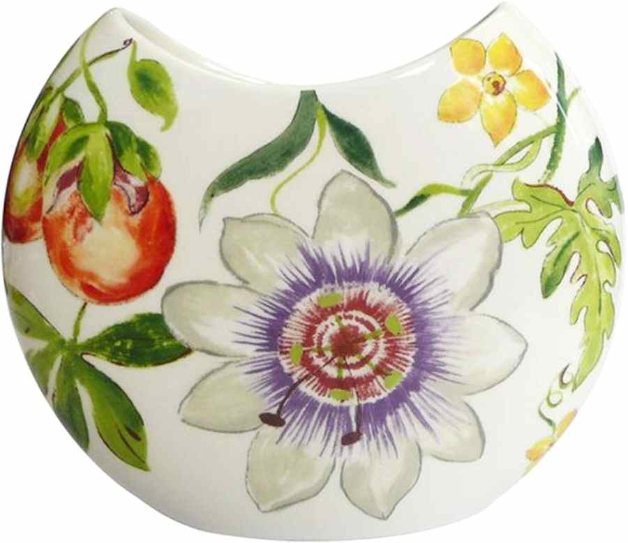 Passiflore 5" Moon Vase by Faiencerie De Gien-1