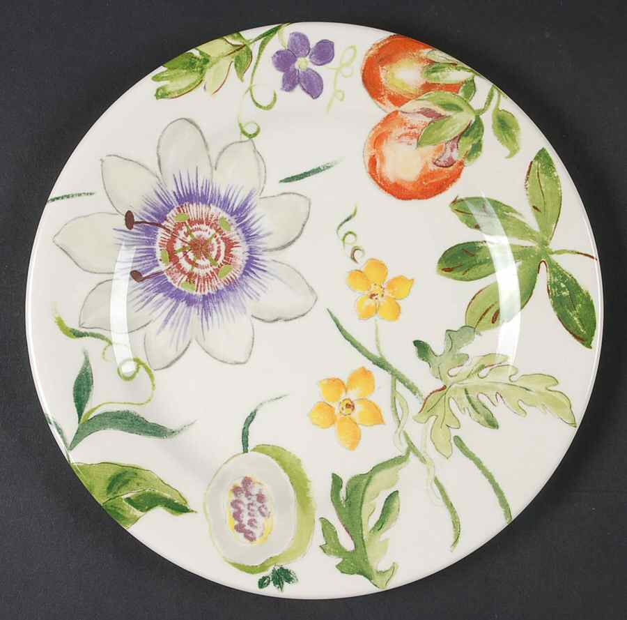 Passiflore Salad/Dessert Plate by Faiencerie De Gien-1