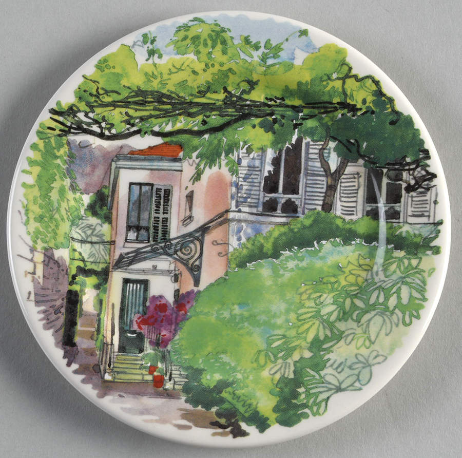 De Paris a Giverny Wine Bottle Coaster by Faiencerie De Gien-1