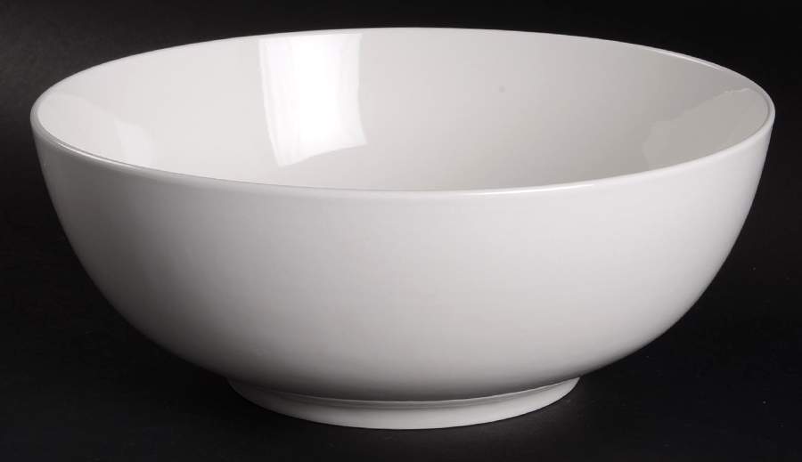 White Elements 9" Round Serving Bowl by Gibson Designs-1