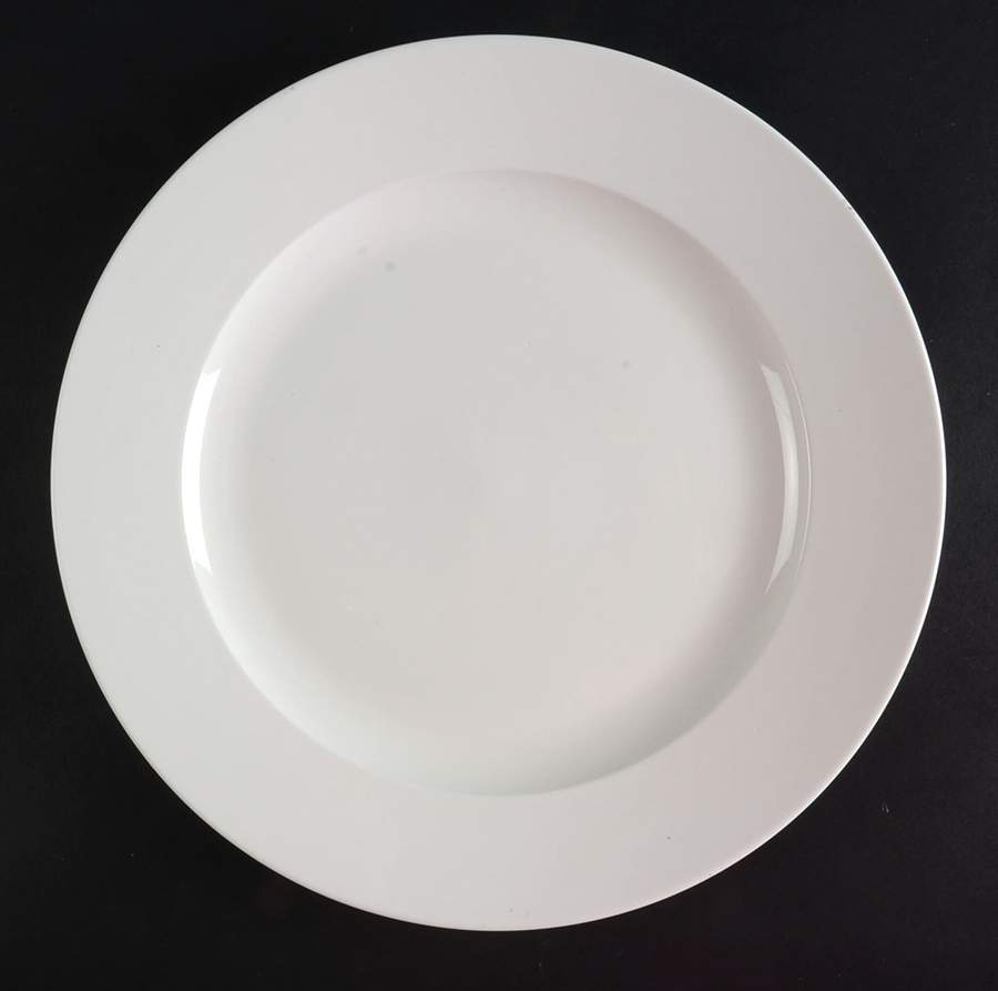 White Elements 12" Chop Plate (Round Platter) by Gibson Designs-1