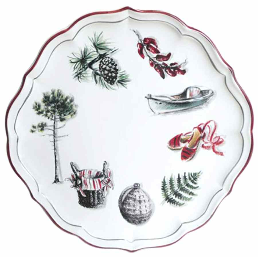 Voyages En France Sud Ouest Cake Plate by Faiencerie De Gien-1
