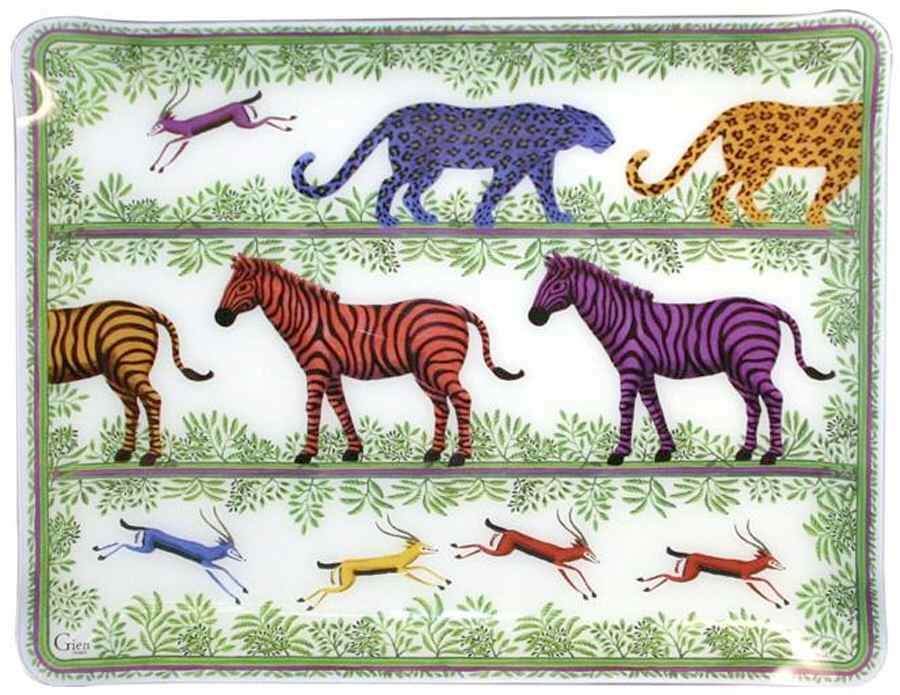 Zenaba 19" Acrylic Rectangular Tray by Faiencerie De Gien-1