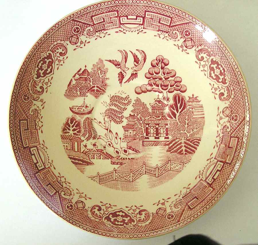 Willow Pink Saucer by Gustavsberg-1