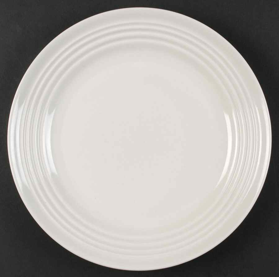 Eclipse White Dinner Plate by Gibson Designs-1