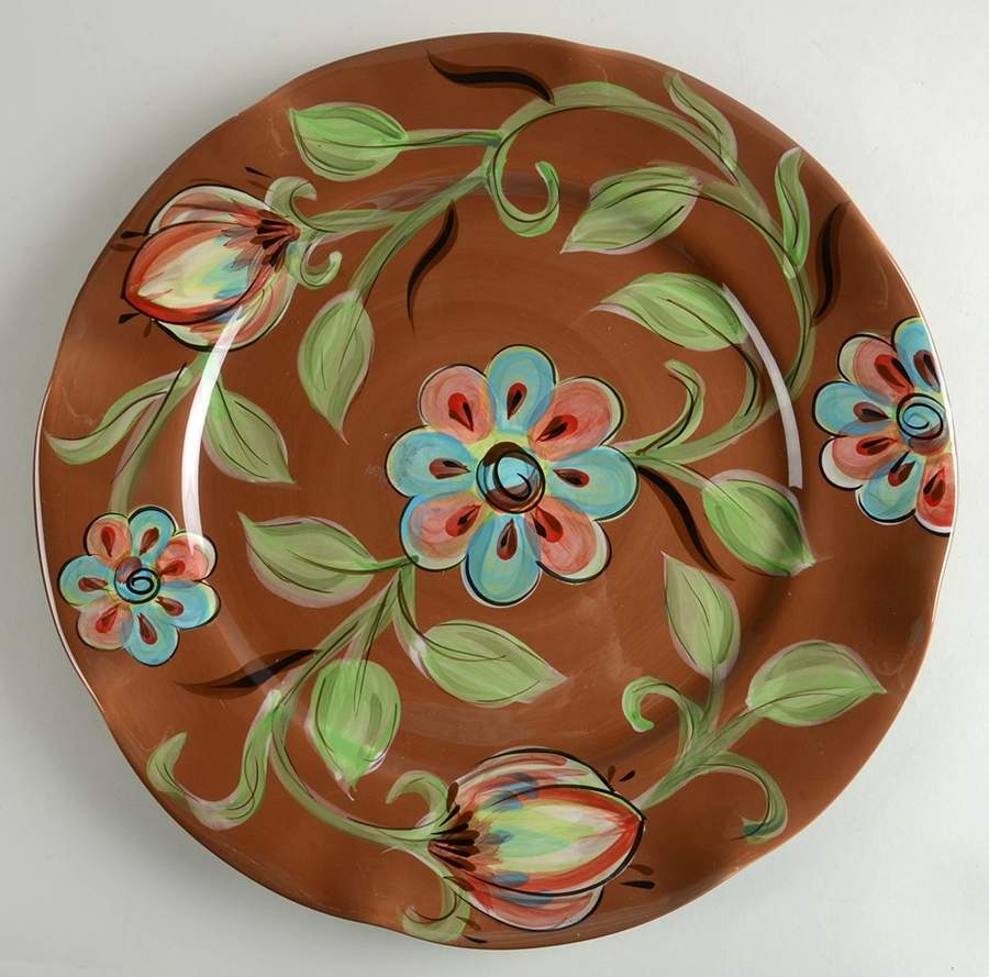 Cottage Garden 15" Chop Plate (Round Platter) by Gail Pittman-1