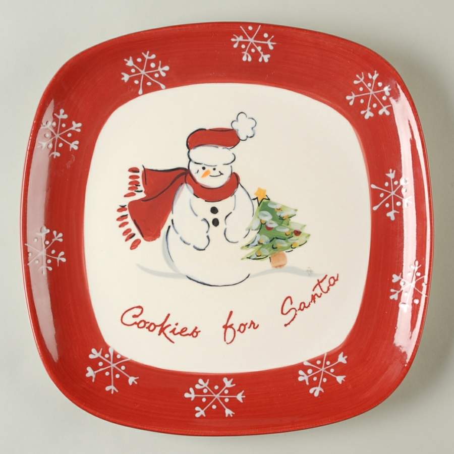 Holiday Snowflakes Cookie Plate by Gibson Designs-1