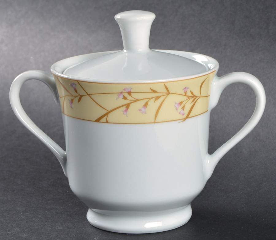 Golden Blossom Sugar Bowl & Lid by Gorham-1