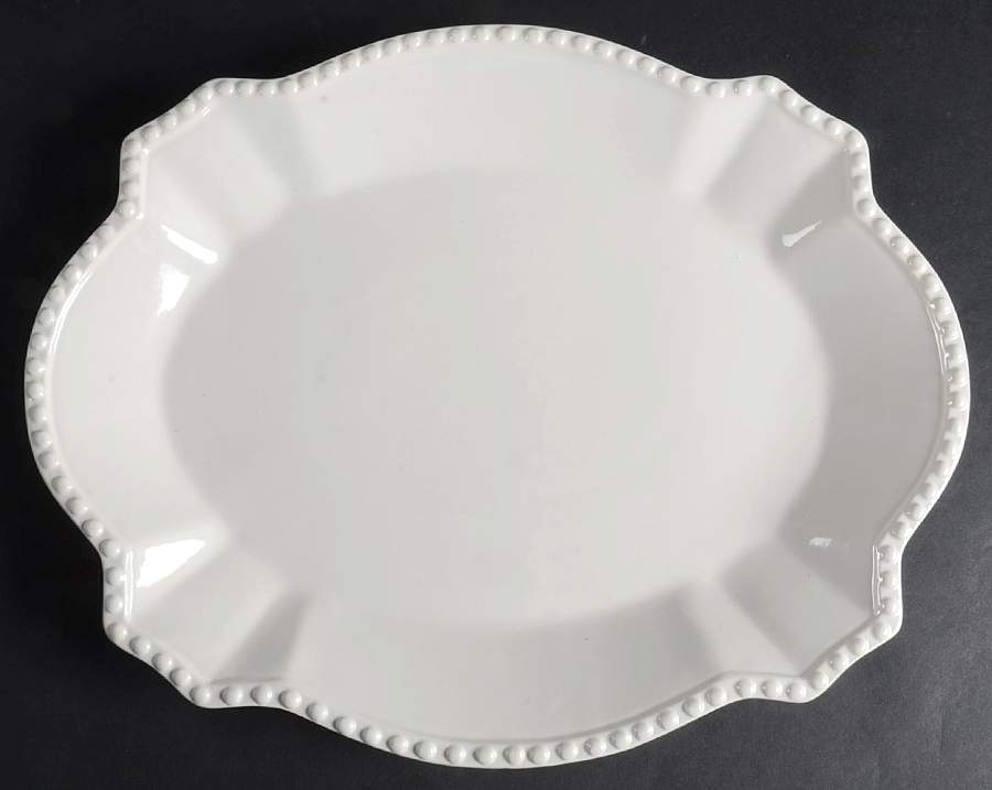 Bianca 13" Oval Serving Platter by Global Design Connections-1
