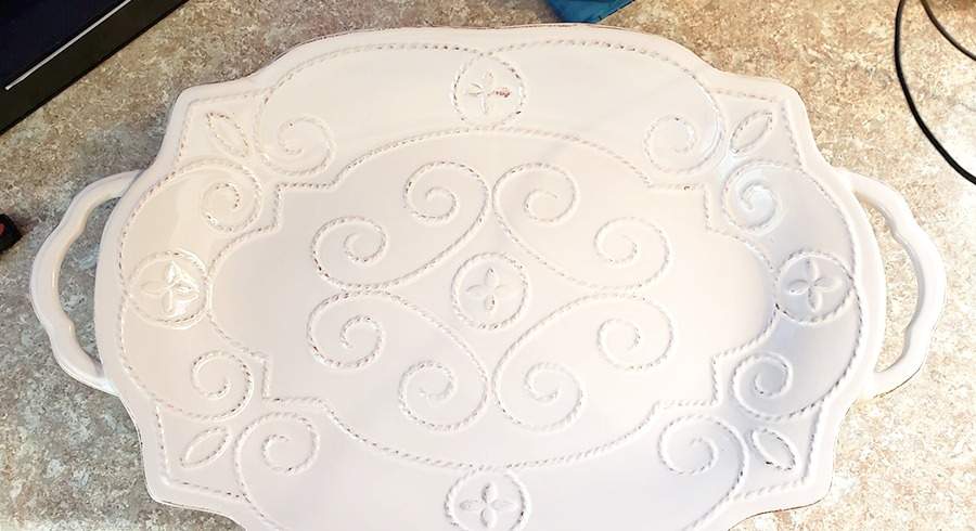 Great Room Cream 16" Oval Handled Platter by Gourmet Expressions-1