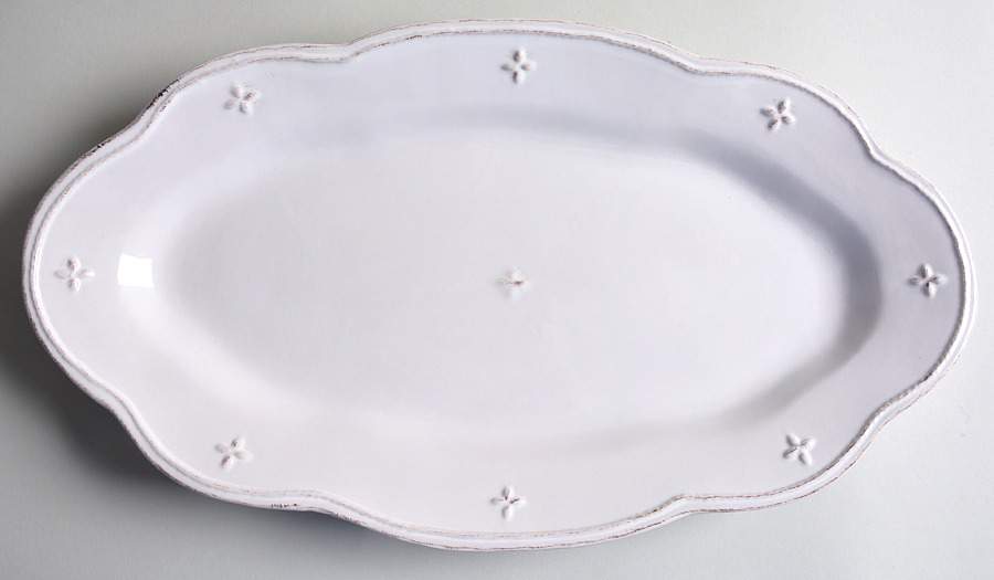 Great Room Cream 18" Oval Serving Platter by Gourmet Expressions-1