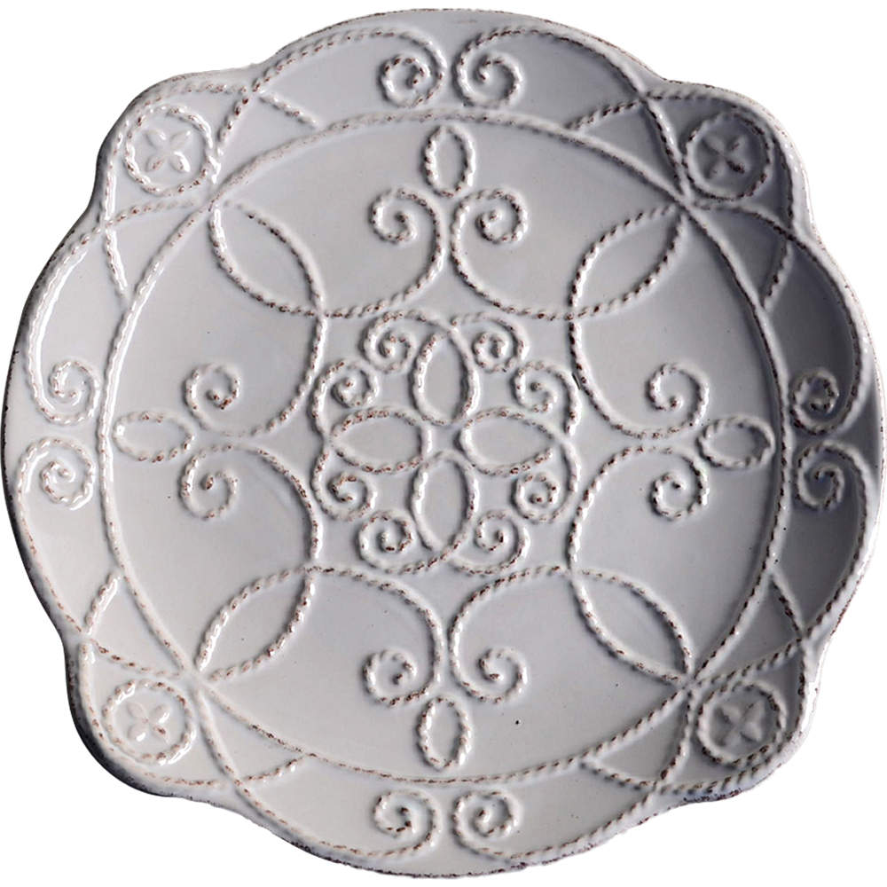 Great Room Cream Accent Salad Plate by Gourmet Expressions-1