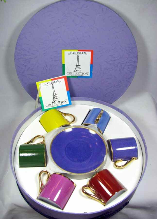 Parisian Flat Demitasse Cup & Saucer Set by Godinger-1