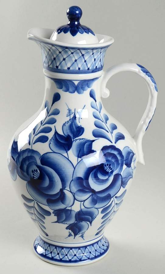 GZC1 Pitcher & Lid by Gzhel China-1