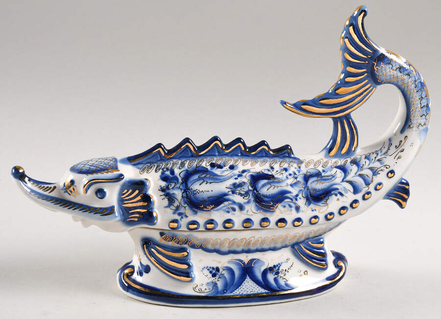 Animals & Figurines Figural Box & Lid by Gzhel China-1