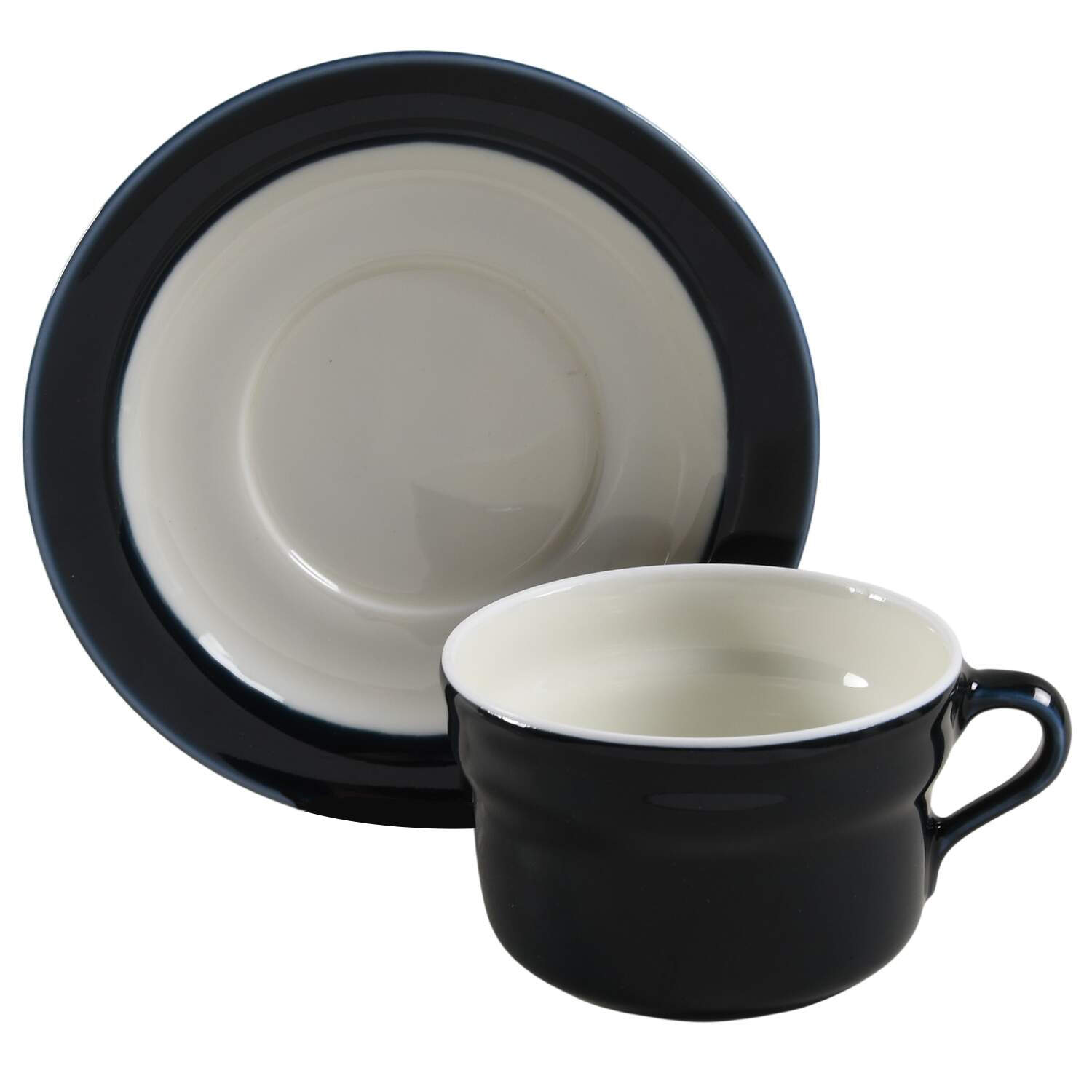 GIN258 Flat Cup & Saucer Set by Ginori 1735-1