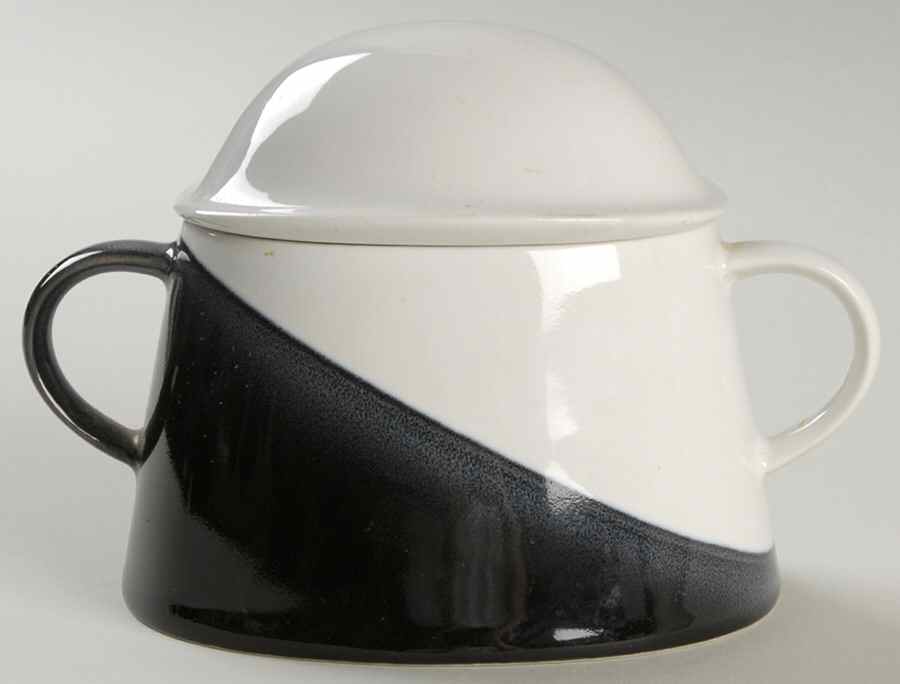 Black&White Sugar Bowl & Lid by Goebel-1
