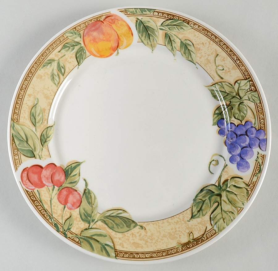 Fruita (Cream) Dinner Plate by Gibson Designs-1