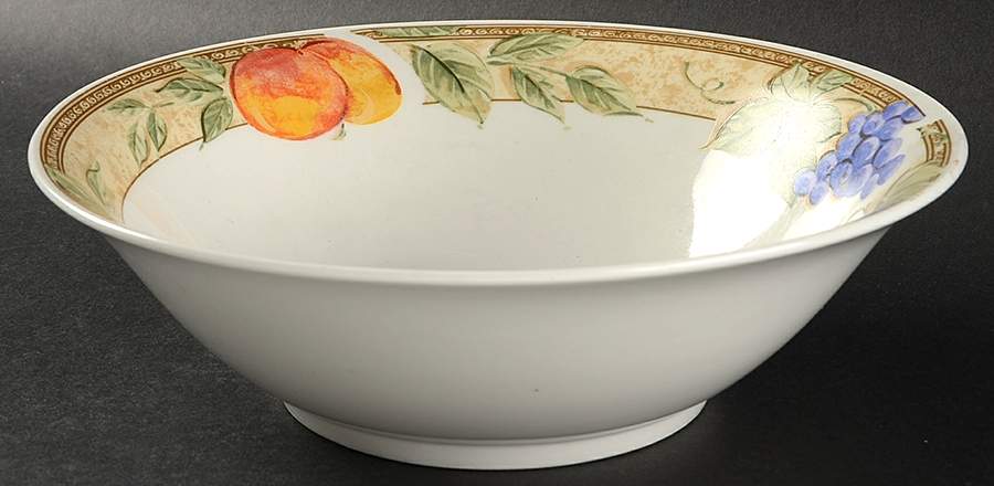 Fruita (Cream) 9" Round Vegetable Bowl by Gibson Designs-1