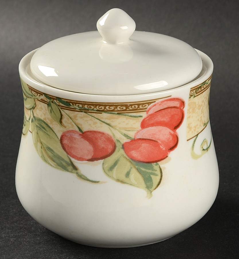Fruita (Cream) Sugar Bowl & Lid by Gibson Designs-1