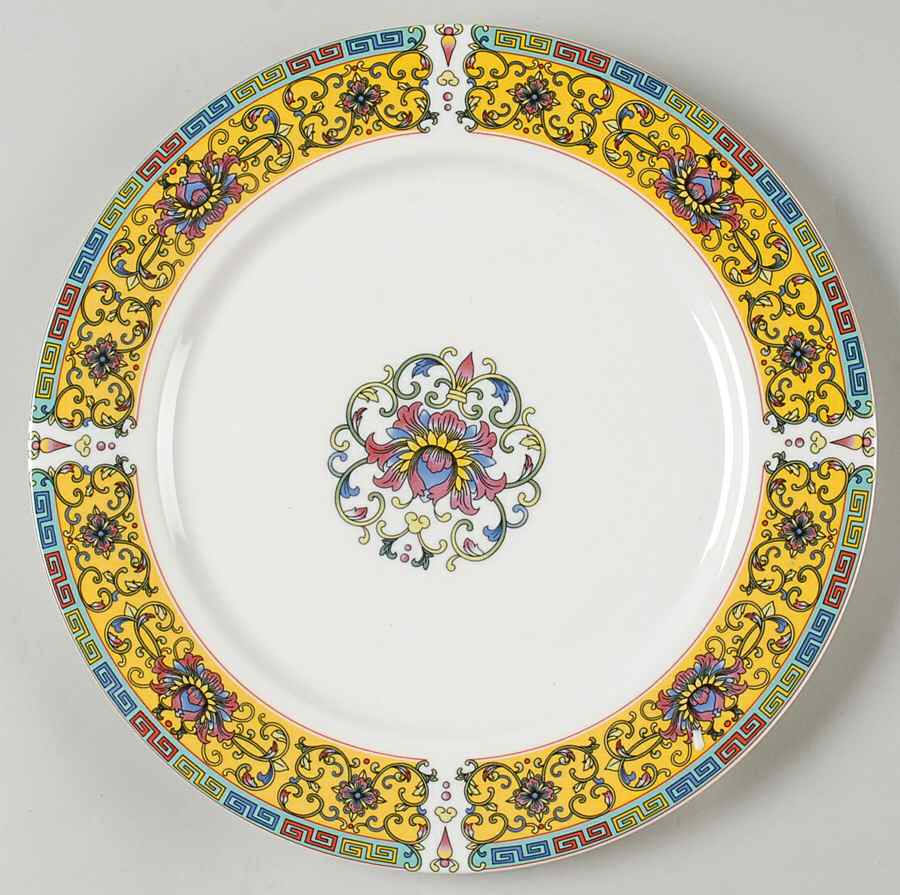 Yellow Dynasty Dinner Plate by Gracie Bone China-1