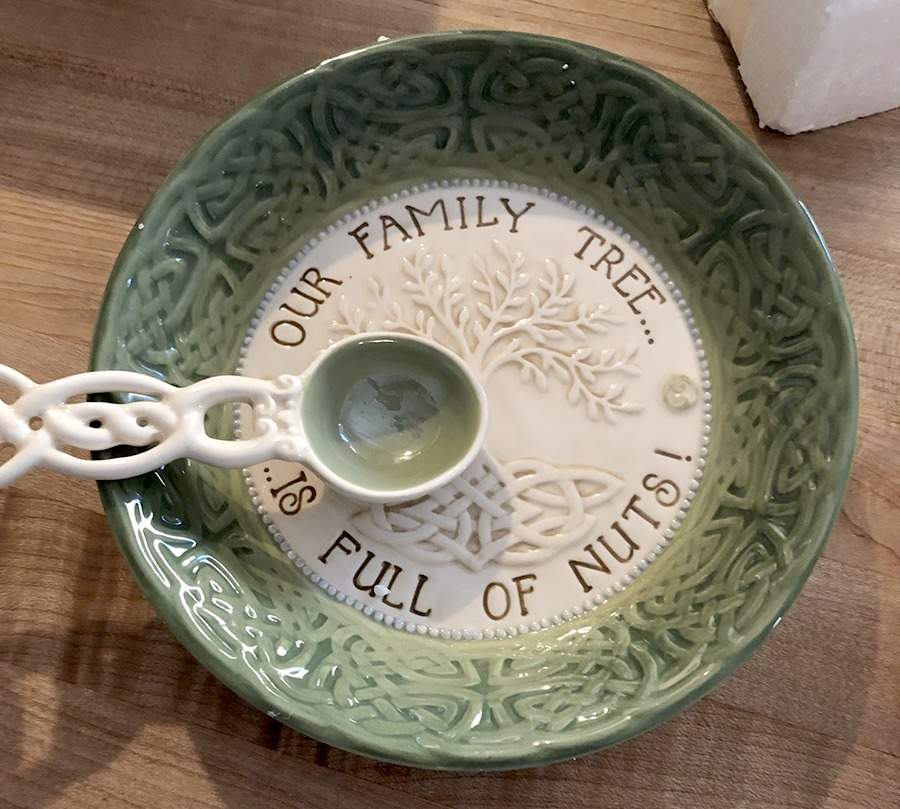 Celtic Heritage Nut Bowl with Spoon by Grasslands Road-1