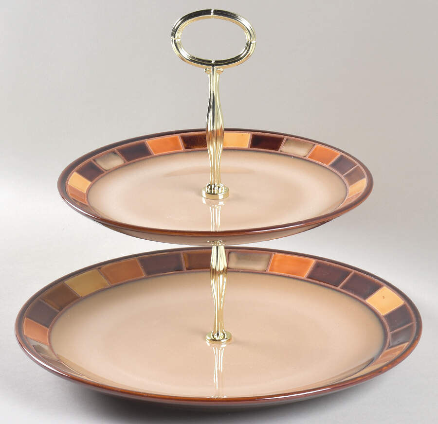 Casa Estebana 6 5/8"-10"  2 Tiered Serving Tray (Dp, Sp) HC by Gibson Designs-1