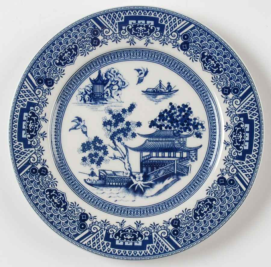 True Blue Salad Plate by Gracie Bone China-1