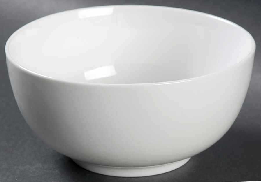 White Elements Square Fruit/Dessert (Sauce) Bowl by Gibson Designs-1