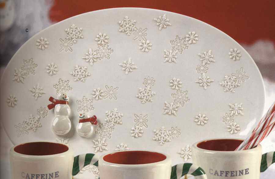 Snowman 16" Oval Serving Platter by Grasslands Road-1