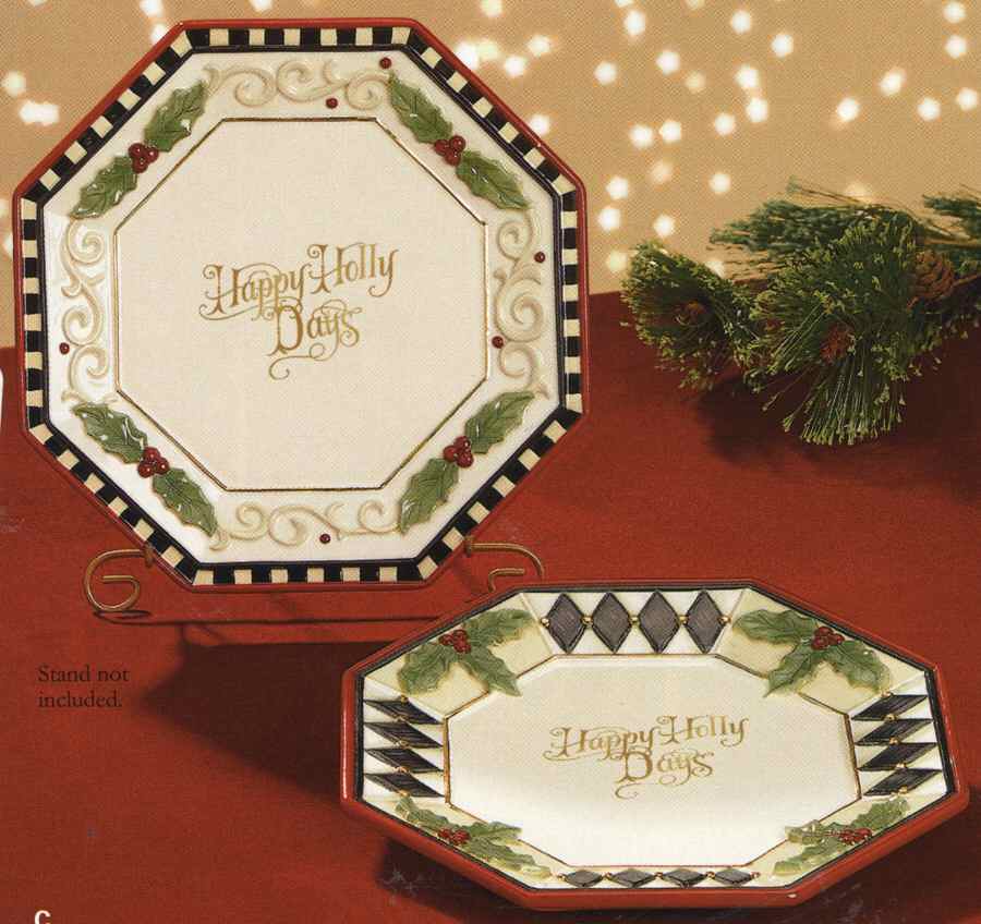 Holly Days Appetizer Plate by Grasslands Road-1