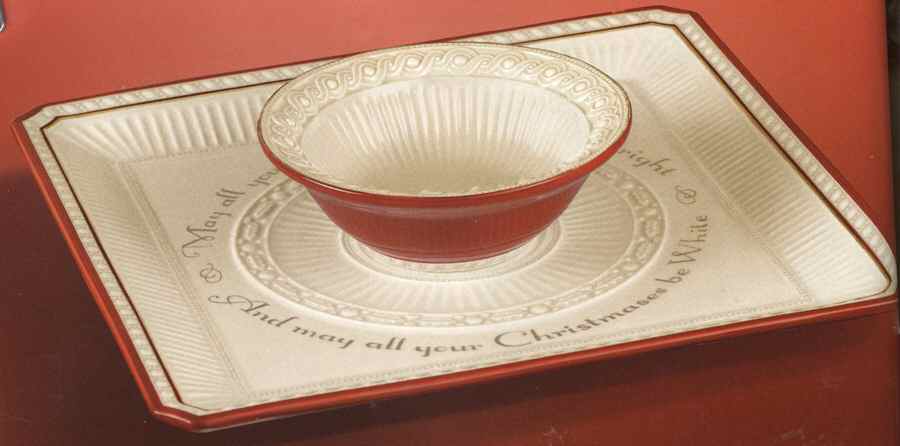 White Christmas (2 Piece) Chip & Dip Set by Grasslands Road-1